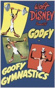 Animation movie Goofy Gymnastics.